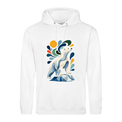 Arctic Resolve Adult Hoodie - Freeform Fauna Arctic White colour variant image