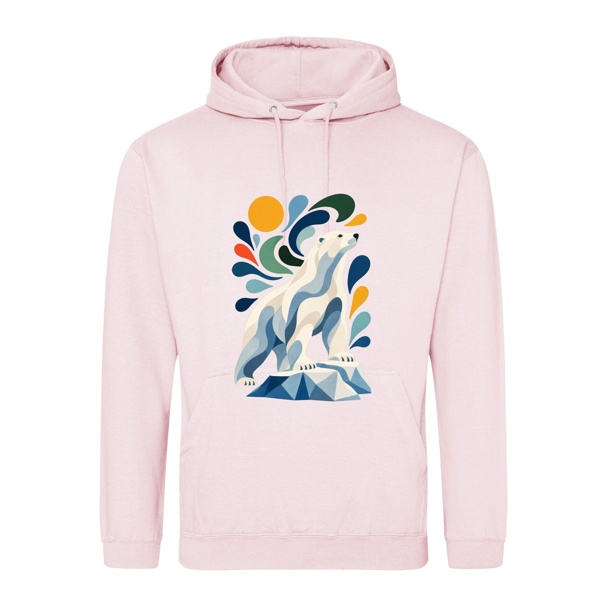 Arctic Resolve Adult Hoodie - Freeform Fauna Baby Pink colour variant image