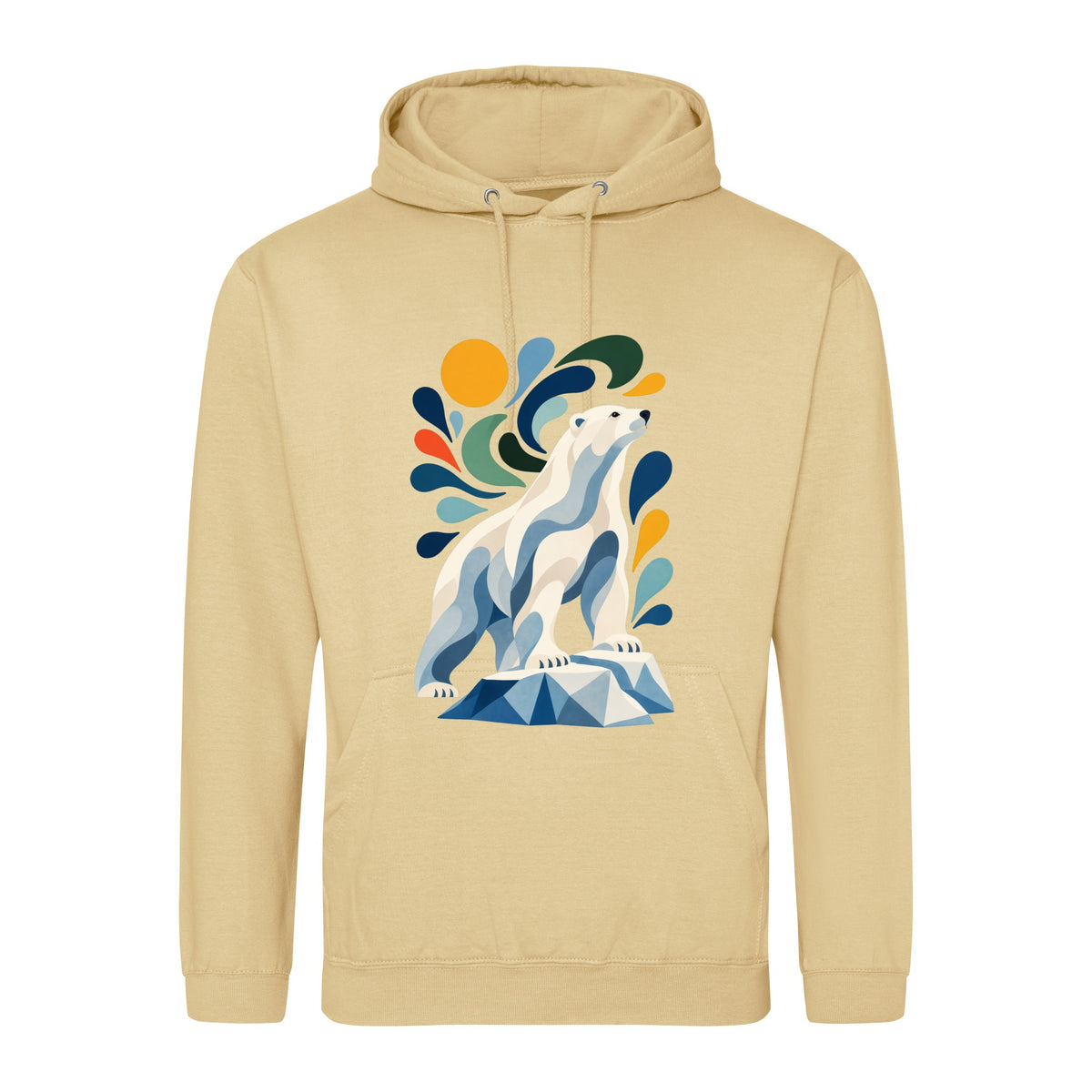 Arctic Resolve Adult Hoodie - Freeform Fauna Desert Sand colour variant image