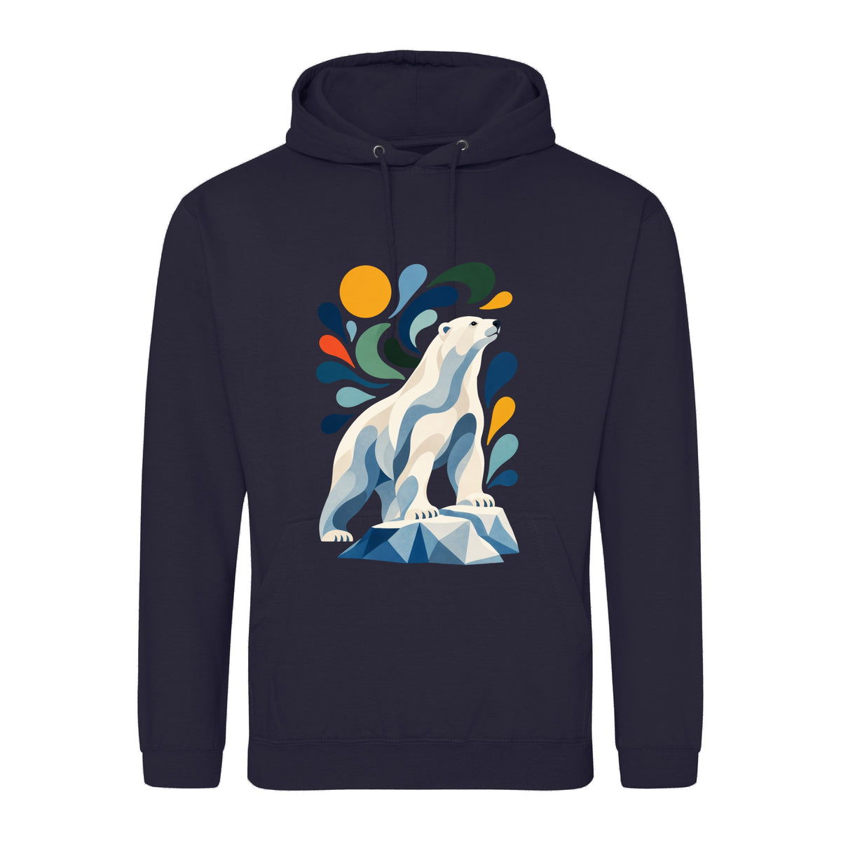 Arctic Resolve Adult Hoodie - Freeform Fauna French Navy colour variant image