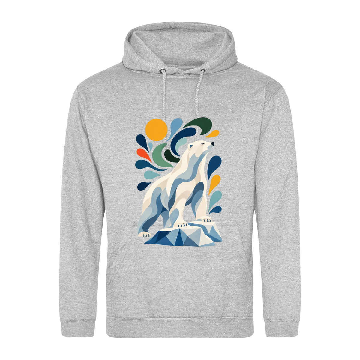 Arctic Resolve Adult Hoodie - Freeform Fauna Heather Grey colour variant image
