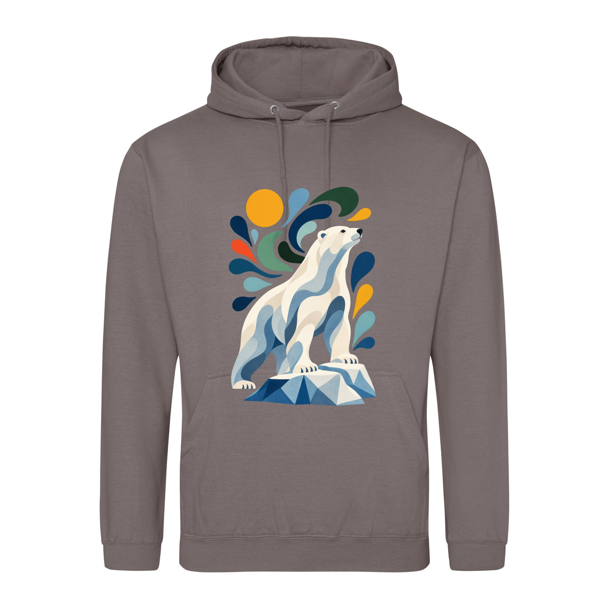 Arctic Resolve Adult Hoodie - Freeform Fauna Mocha Brown colour variant image