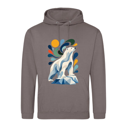 Arctic Resolve Adult Hoodie - Freeform Fauna Mocha Brown colour variant image