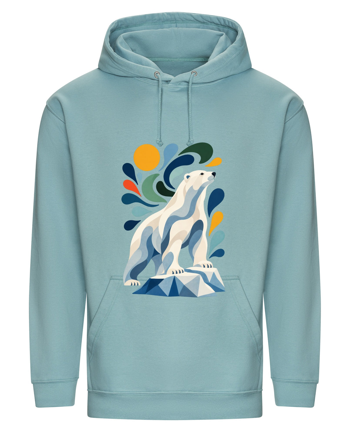 Arctic Resolve Adult Hoodie - Freeform Fauna Seafoam colour variant image