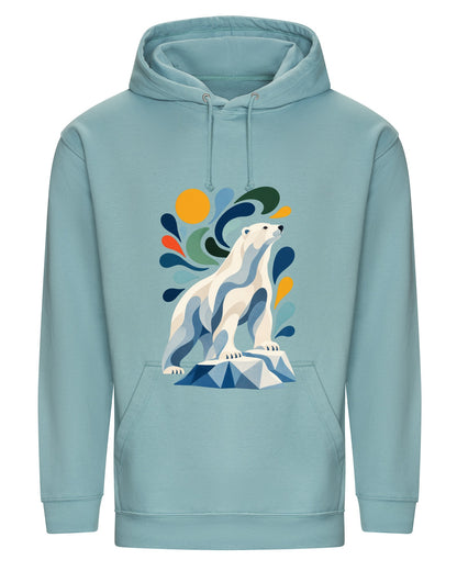 Arctic Resolve Adult Hoodie - Freeform Fauna Seafoam colour variant image