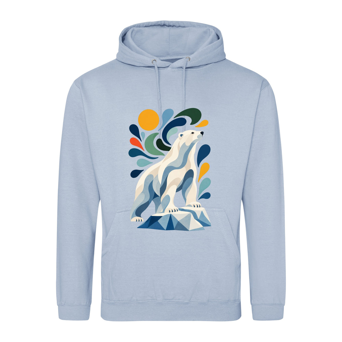 Arctic Resolve Adult Hoodie - Freeform Fauna Sky Blue colour variant image