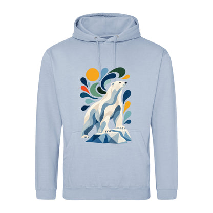 Arctic Resolve Adult Hoodie - Freeform Fauna Sky Blue colour variant image