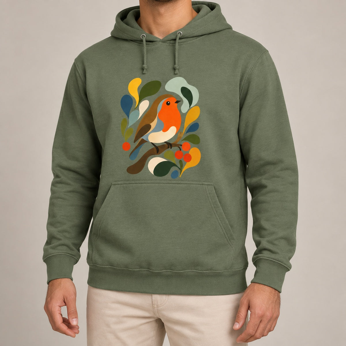 Hedgerow Harmony Adult Hoodie - Freeform Fauna lead image