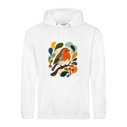 Hedgerow Harmony Adult Hoodie - Freeform Fauna Arctic White colour variant image