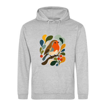 Hedgerow Harmony Adult Hoodie - Freeform Fauna Heather Grey colour variant image