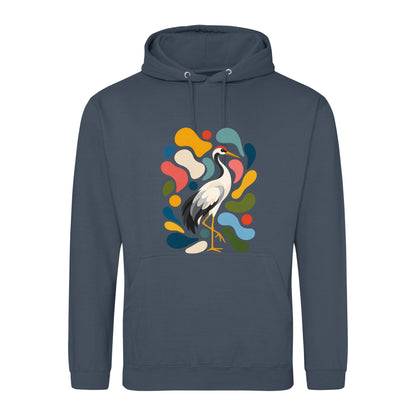 Stillness and Grace Adult Hoodie - Freeform Fauna Airforce Blue colour variant image