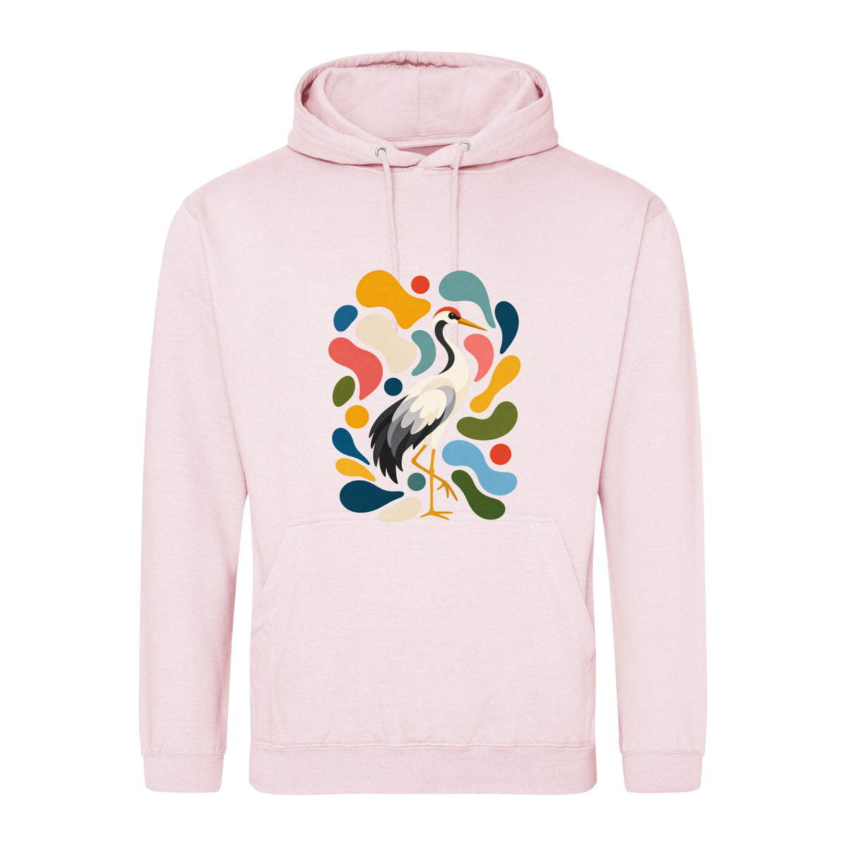 Stillness and Grace Adult Hoodie - Freeform Fauna Baby Pink colour variant image