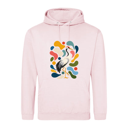 Stillness and Grace Adult Hoodie - Freeform Fauna Baby Pink colour variant image