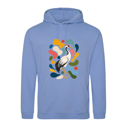 Stillness and Grace Adult Hoodie - Freeform Fauna Cornflower Blue colour variant image