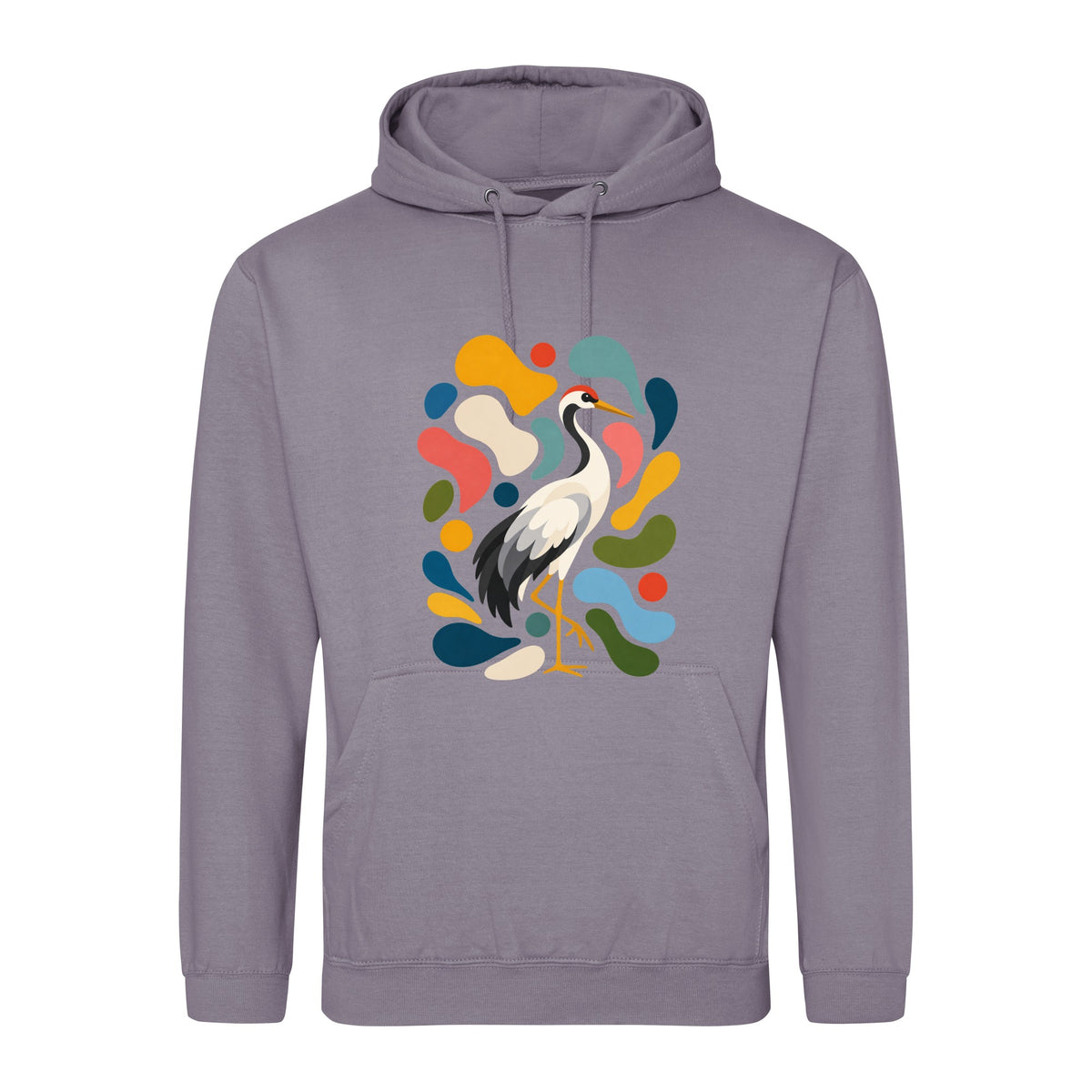 Stillness and Grace Adult Hoodie - Freeform Fauna Dusty Lilac colour variant image