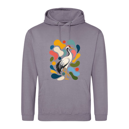 Stillness and Grace Adult Hoodie - Freeform Fauna Dusty Lilac colour variant image