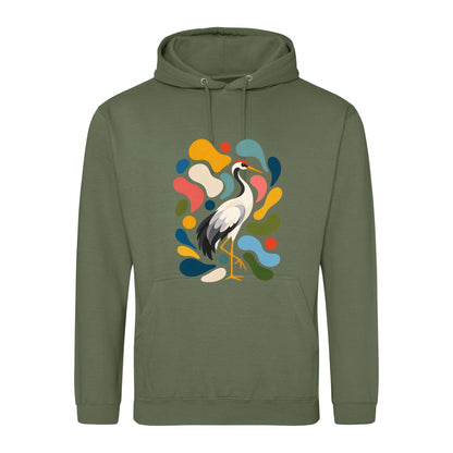 Stillness and Grace Adult Hoodie - Freeform Fauna Earthy Green colour variant image