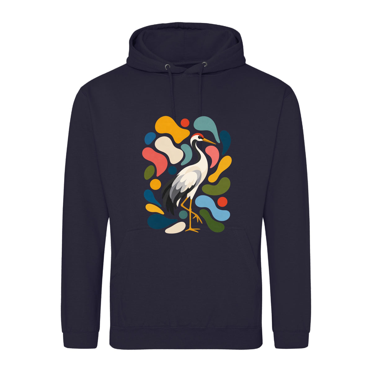 Stillness and Grace Adult Hoodie - Freeform Fauna French Navy colour variant image