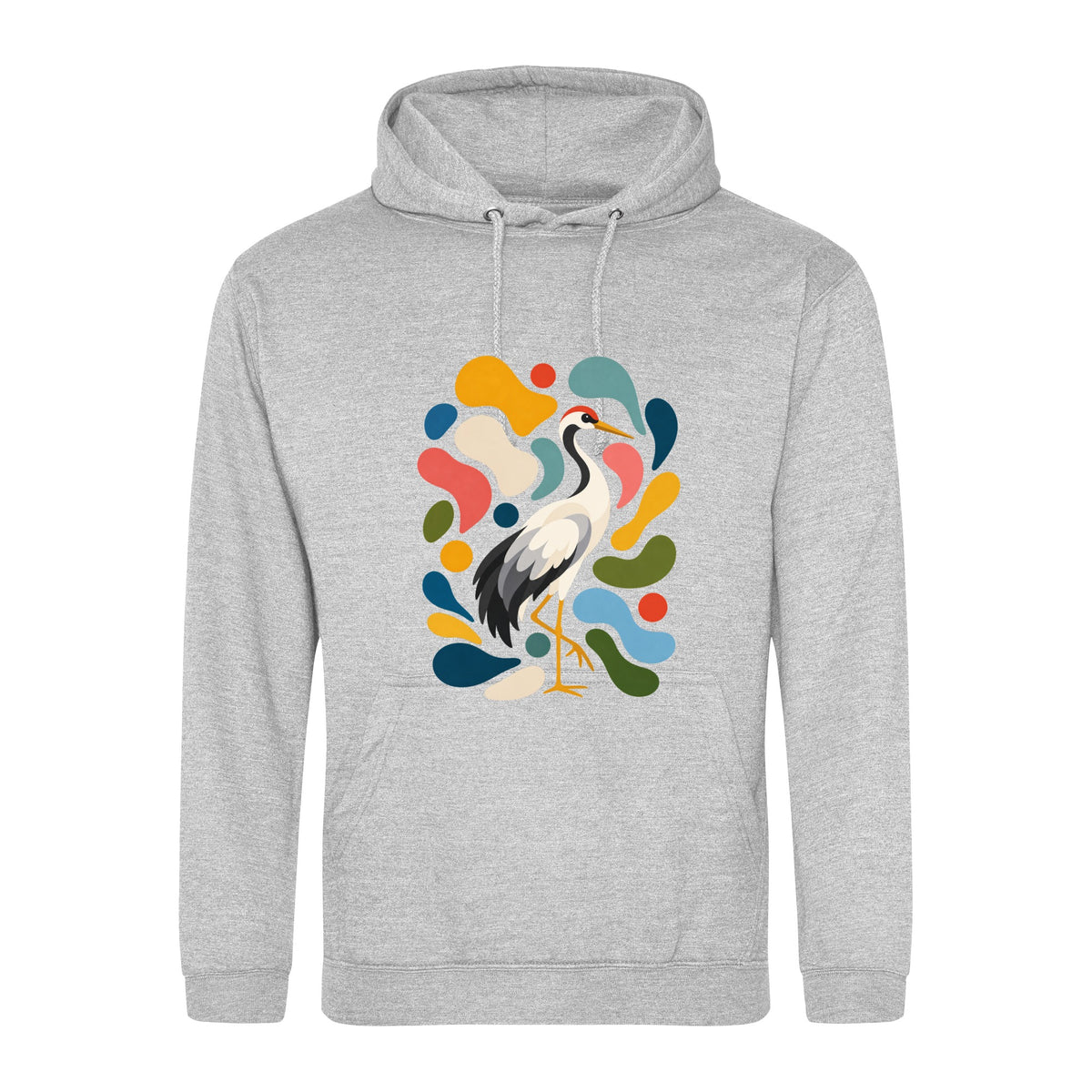 Stillness and Grace Adult Hoodie - Freeform Fauna Heather Grey colour variant image