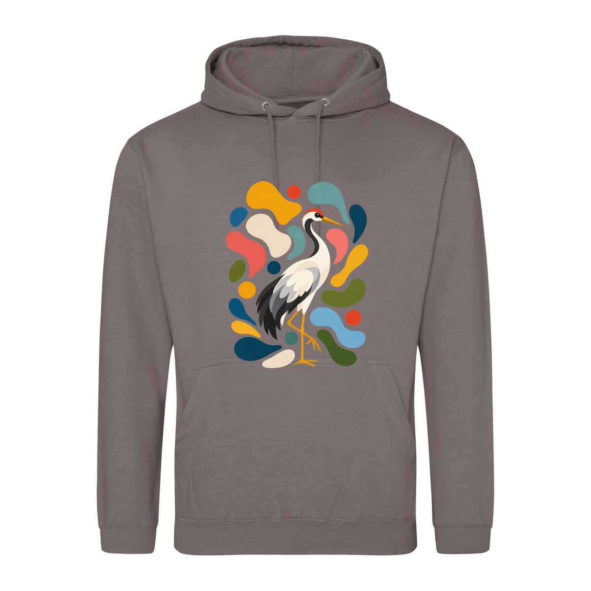 Stillness and Grace Adult Hoodie - Freeform Fauna Mocha Brown colour variant image