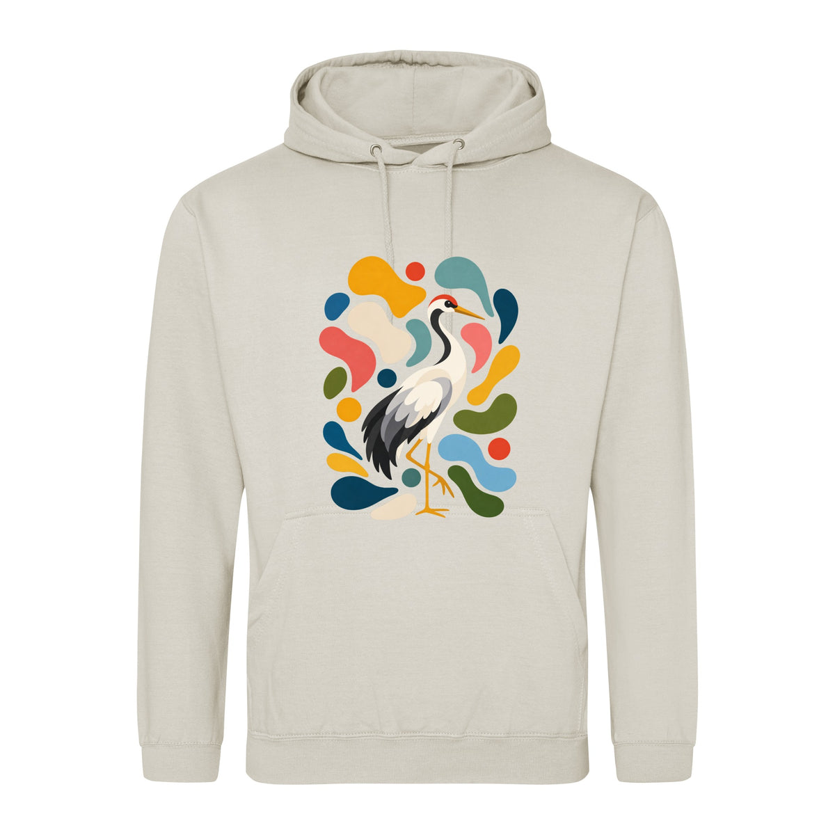 Stillness and Grace Adult Hoodie - Freeform Fauna Natural Stone colour variant image