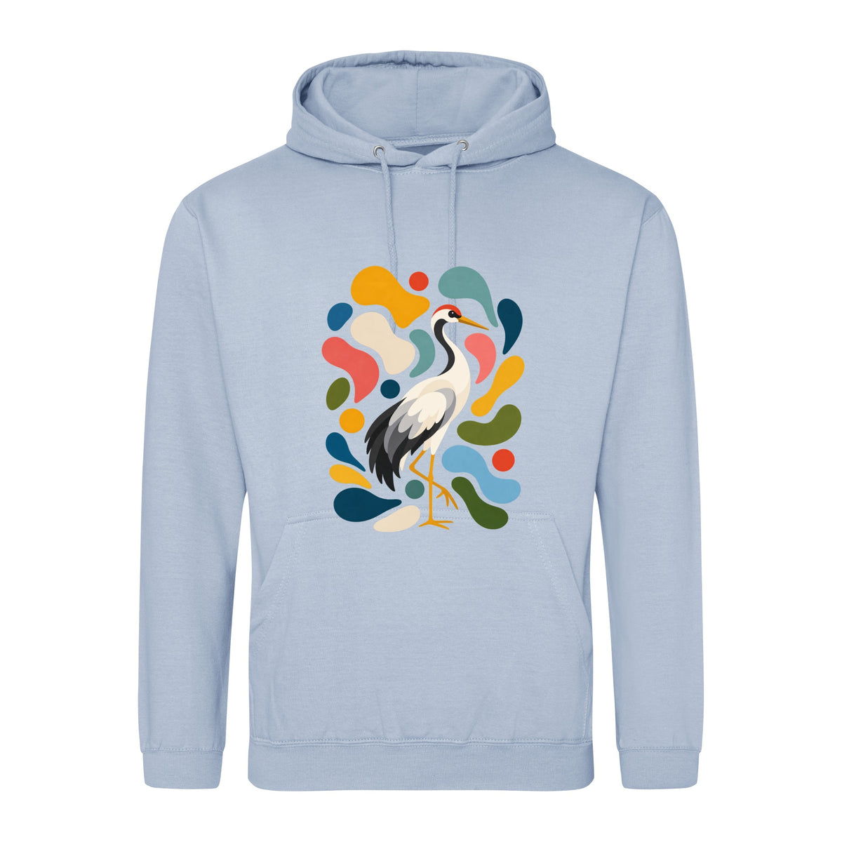 Stillness and Grace Adult Hoodie - Freeform Fauna Sky Blue colour variant image