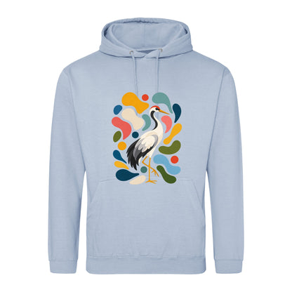 Stillness and Grace Adult Hoodie - Freeform Fauna Sky Blue colour variant image