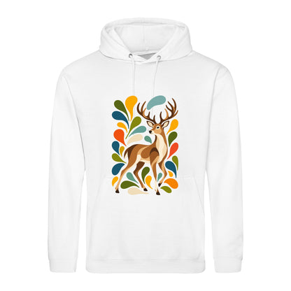 Woodland Majesty Adult Hoodie - Freeform Fauna Arctic White colour variant image
