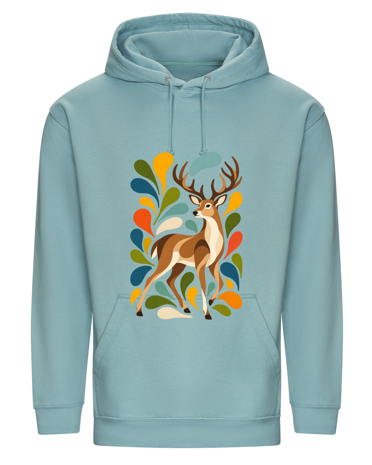 Woodland Majesty Adult Hoodie - Freeform Fauna Seafoam colour variant image