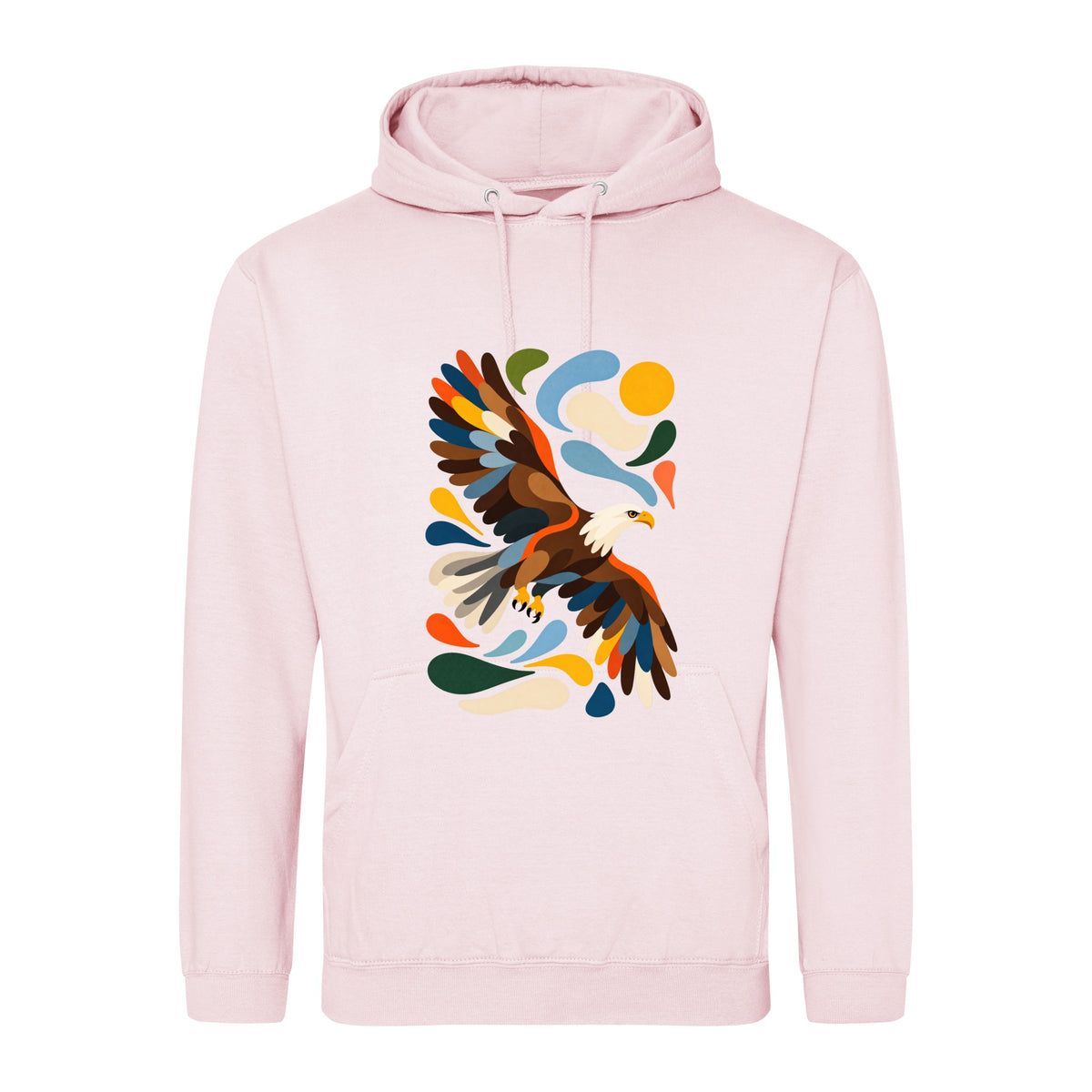 Skybound Spirit Adult Hoodie - Freeform Fauna Baby Pink colour variant image