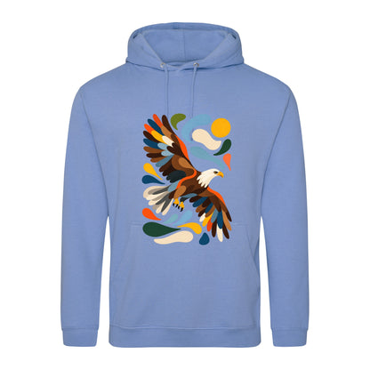 Skybound Spirit Adult Hoodie - Freeform Fauna Cornflower Blue colour variant image