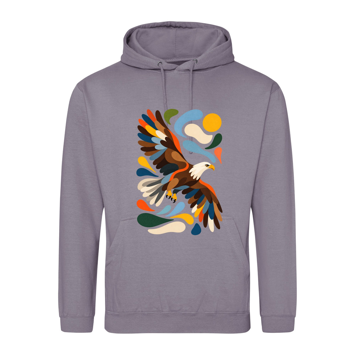Skybound Spirit Adult Hoodie - Freeform Fauna Dusty Lilac colour variant image