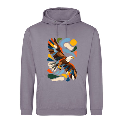 Skybound Spirit Adult Hoodie - Freeform Fauna Dusty Lilac colour variant image
