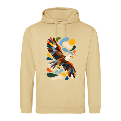 Skybound Spirit Adult Hoodie - Freeform Fauna Desert Sand colour variant image