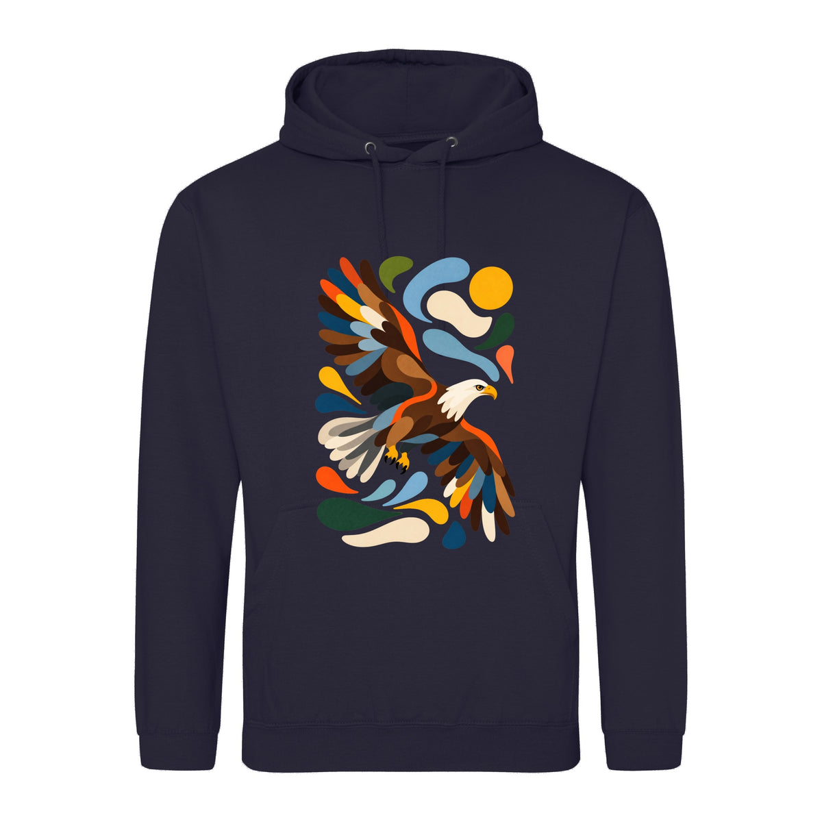 Skybound Spirit Adult Hoodie - Freeform Fauna French Navy colour variant image