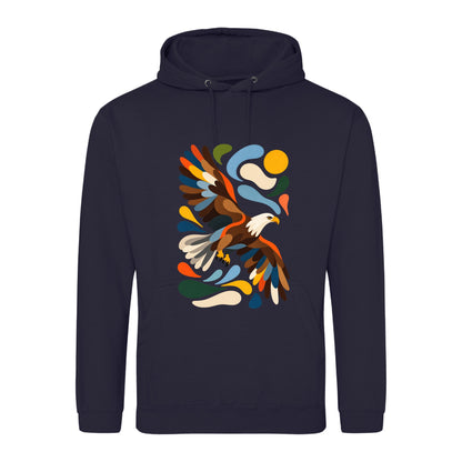 Skybound Spirit Adult Hoodie - Freeform Fauna French Navy colour variant image