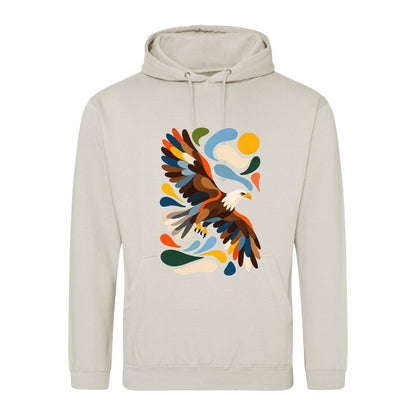 Skybound Spirit Adult Hoodie - Freeform Fauna Natural Stone colour variant image