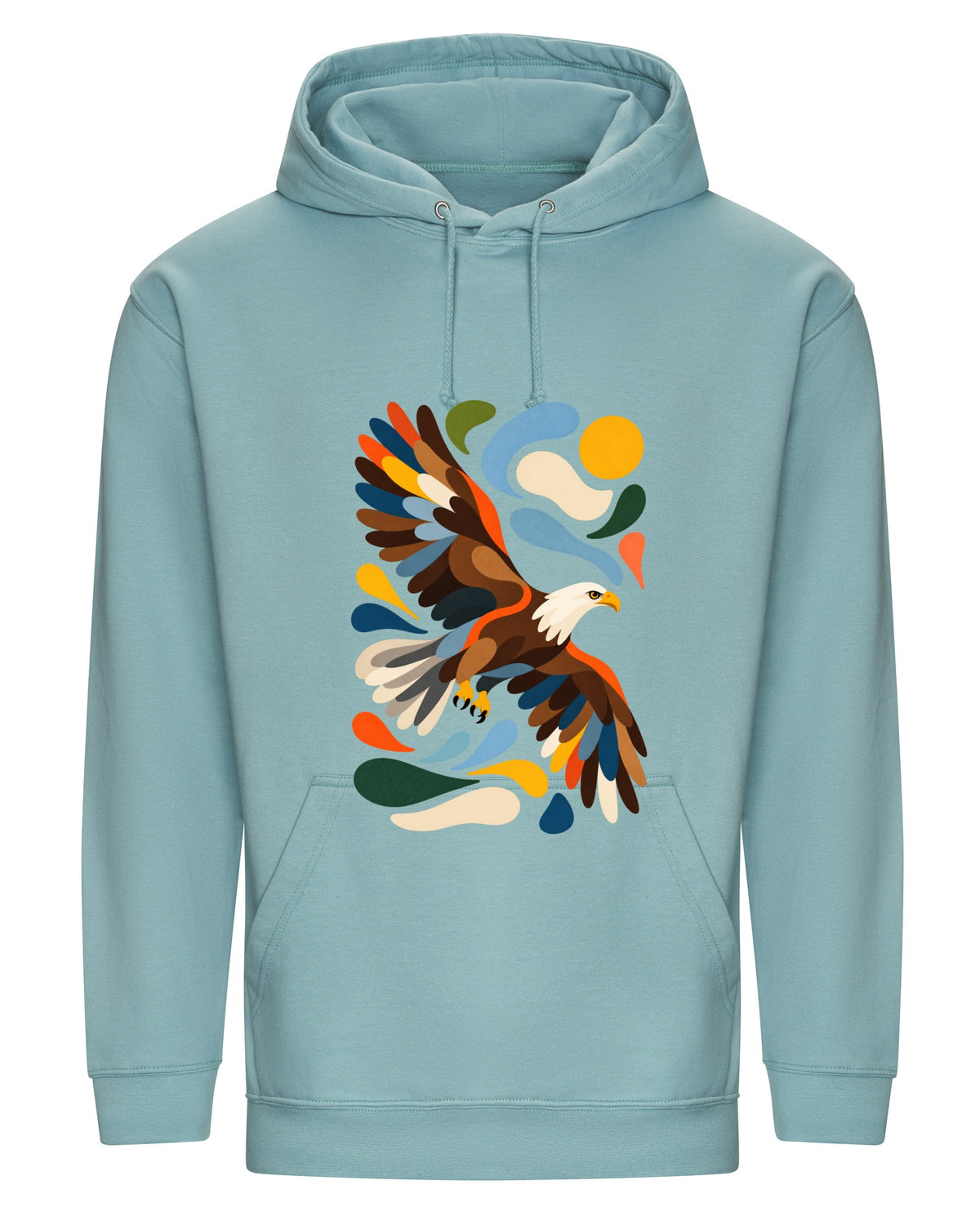 Skybound Spirit Adult Hoodie - Freeform Fauna Seafoam colour variant image
