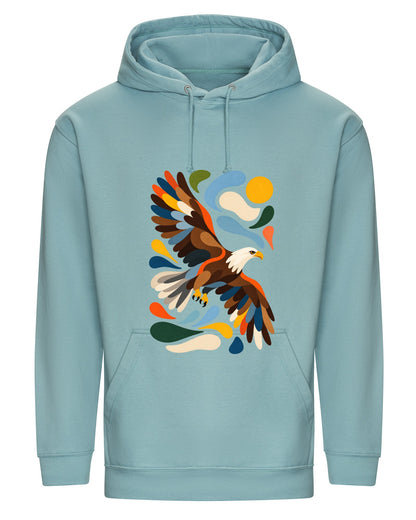 Skybound Spirit Adult Hoodie - Freeform Fauna Seafoam colour variant image