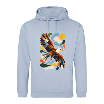 Skybound Spirit Adult Hoodie - Freeform Fauna Sky Blue colour variant image