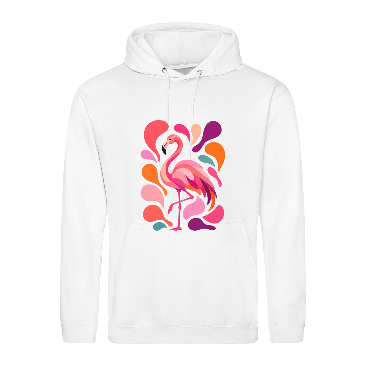 Blush in Motion Adult Hoodie - Freeform Fauna Arctic White colour variant image