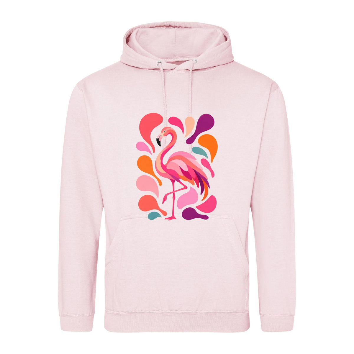 Blush in Motion Adult Hoodie - Freeform Fauna Baby Pink colour variant image