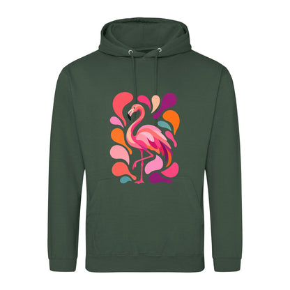 Blush in Motion Adult Hoodie - Freeform Fauna Bottle Green colour variant image
