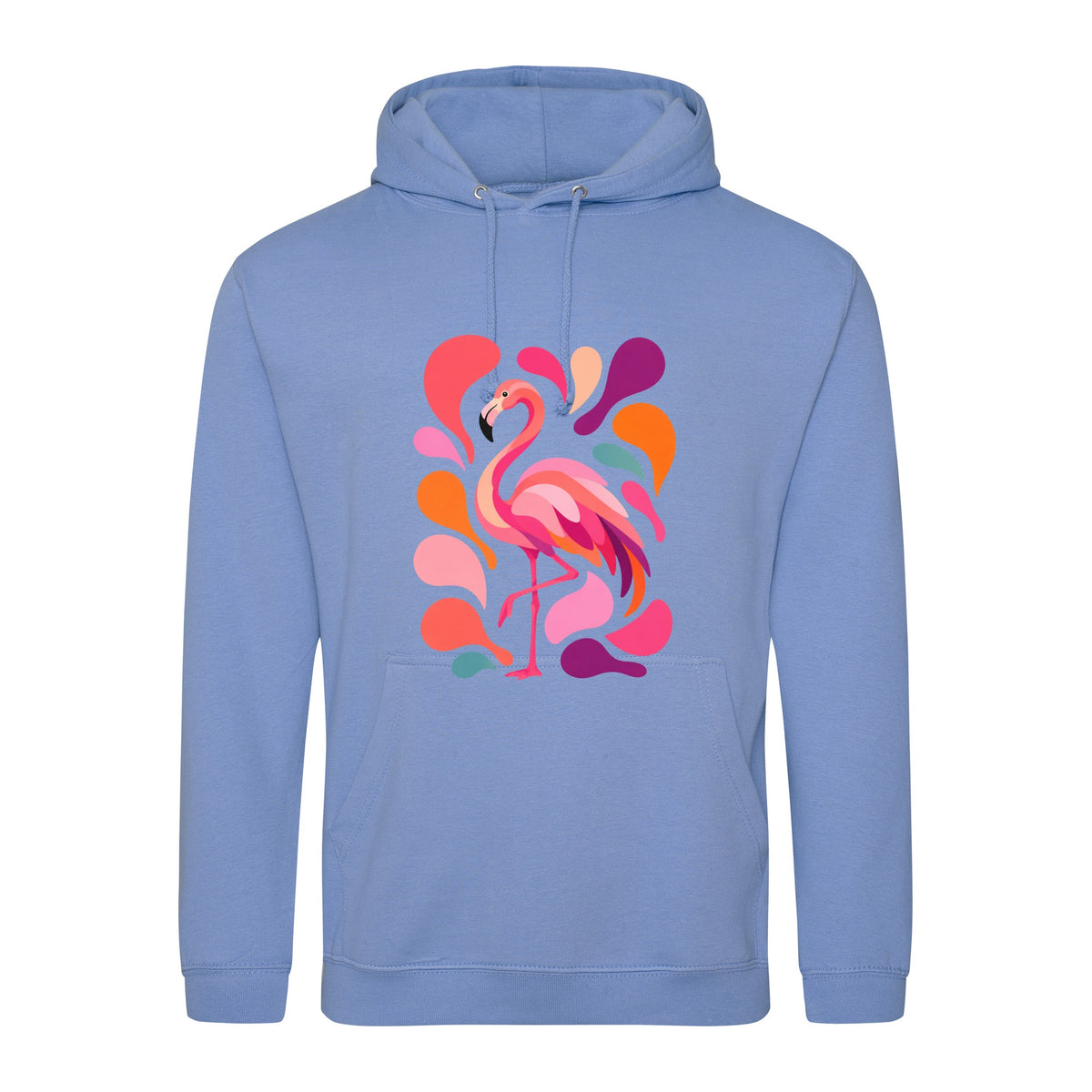 Blush in Motion Adult Hoodie - Freeform Fauna Cornflower Blue colour variant image