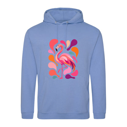 Blush in Motion Adult Hoodie - Freeform Fauna Cornflower Blue colour variant image