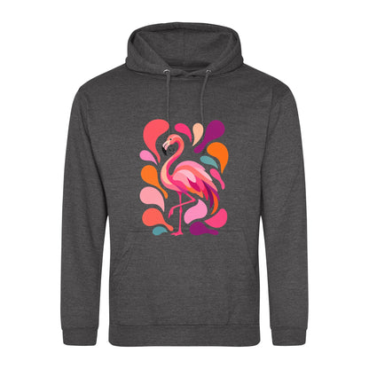 Blush in Motion Adult Hoodie - Freeform Fauna Charcoal colour variant image