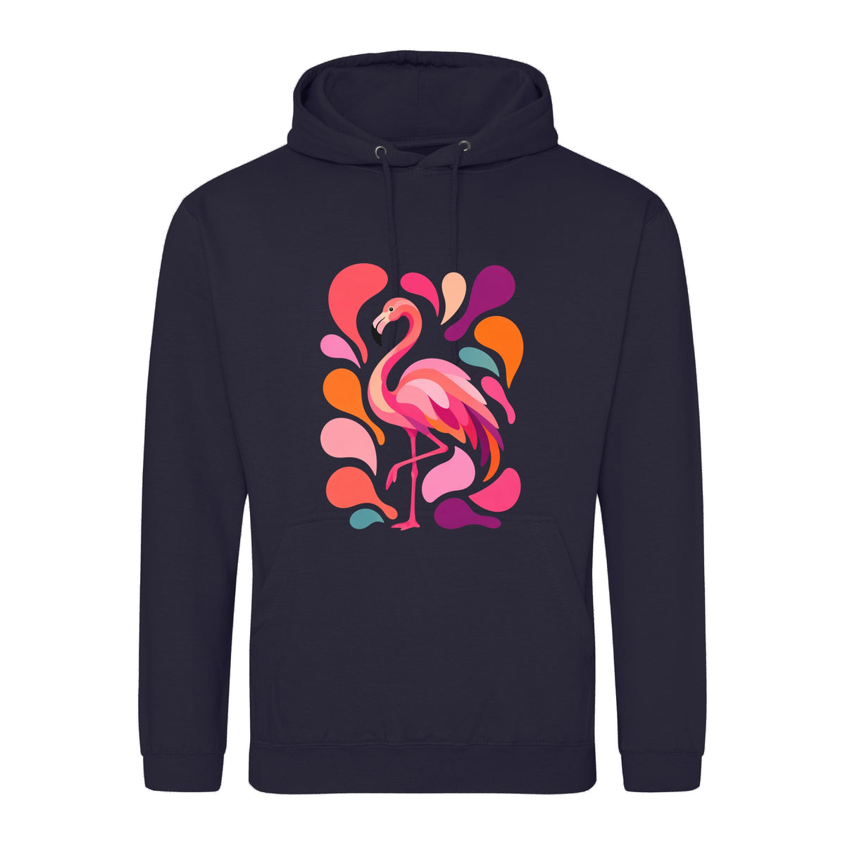 Blush in Motion Adult Hoodie - Freeform Fauna French Navy colour variant image