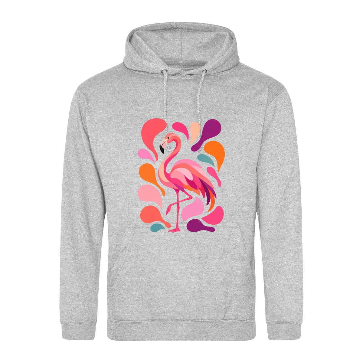 Blush in Motion Adult Hoodie - Freeform Fauna Heather Grey colour variant image