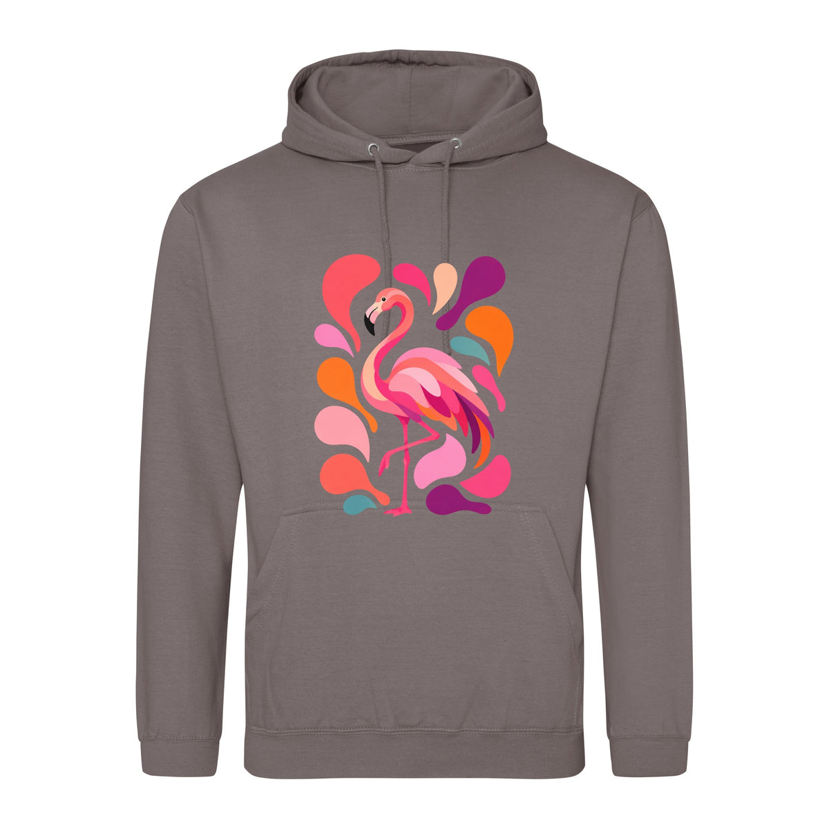 Blush in Motion Adult Hoodie - Freeform Fauna Mocha Brown colour variant image