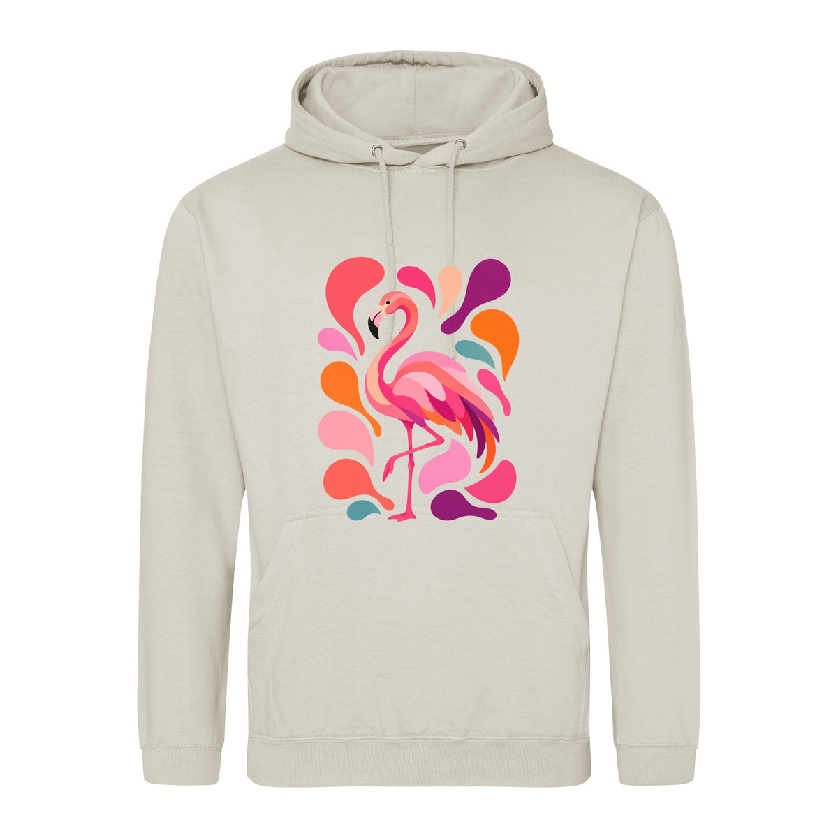 Blush in Motion Adult Hoodie - Freeform Fauna Natural Stone colour variant image